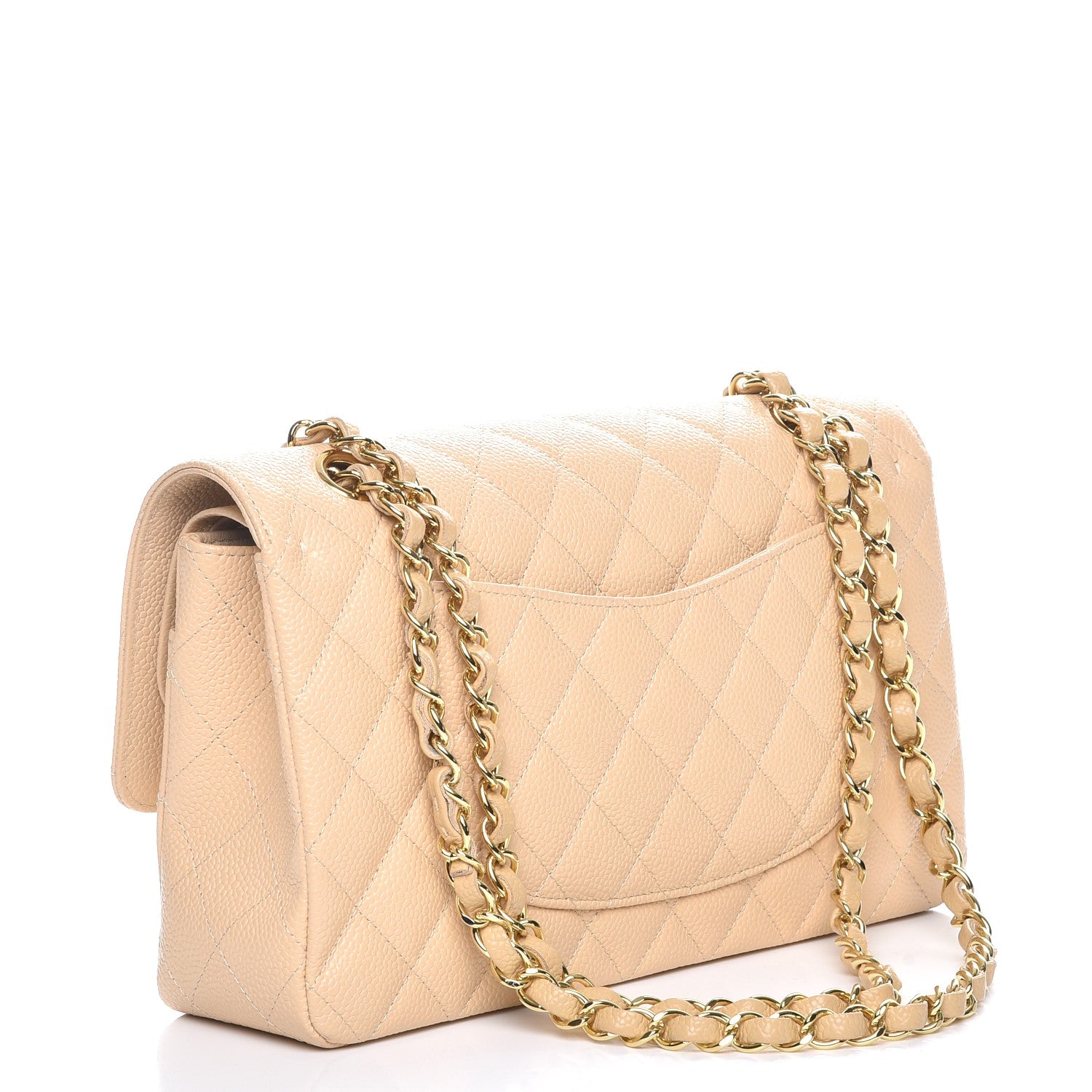 Chanel Caviar Quilted Medium Double Flap Beige Clair 4 of 10