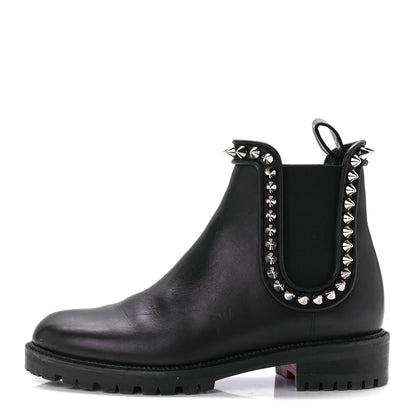 Christian Louboutin Nappa Spiked Capahutta Flat Chelsea Boots 37 Black 1 of 7