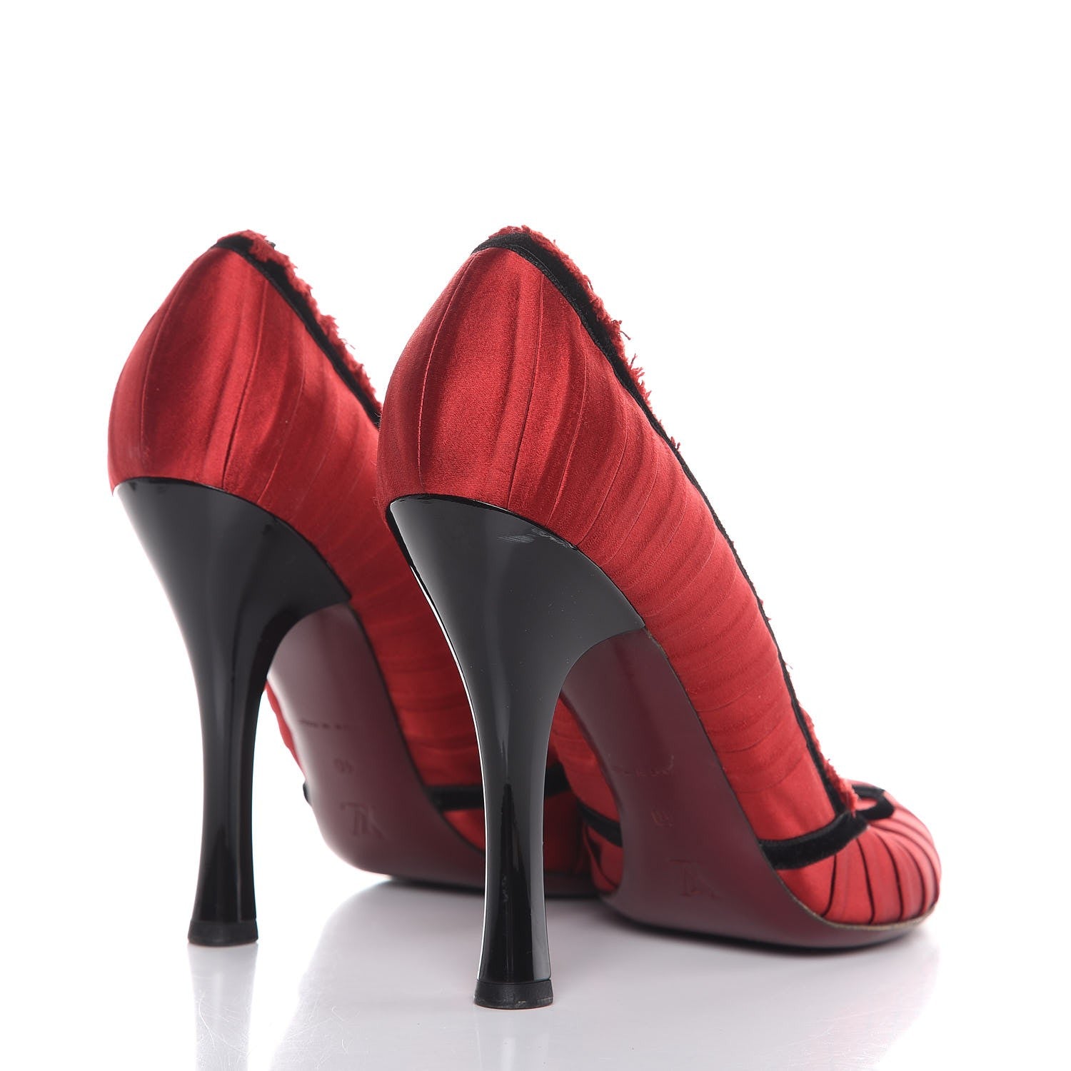 Louis Vuitton Satin Balmoral Pumps 40 Red 4 of 10