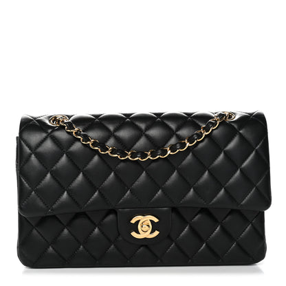 Chanel Lambskin Quilted Medium Double Flap Black 1 of 13