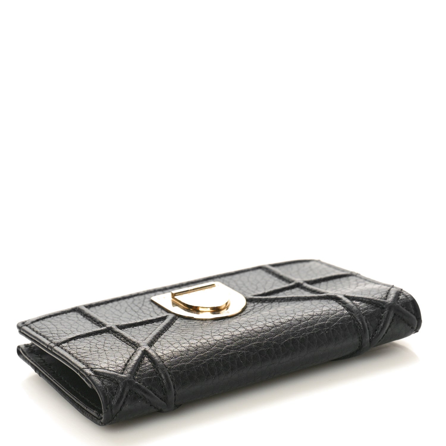 Christian Dior Calfskin Cannage Diorama Wallet Black 4 of 6