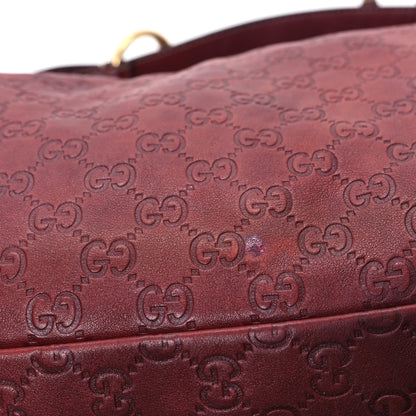 Gucci Guccissima Medium Horsebit Chain Hobo Red 13 of 14
