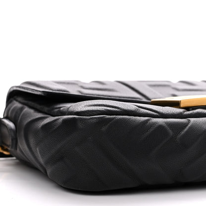 Fendi Nappa FF 1974 Embossed Mini Baguette Black 9 of 10