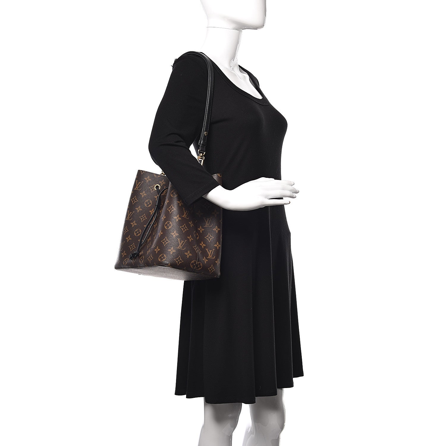 Louis Vuitton Monogram Neonoe MM Black 2 of 11