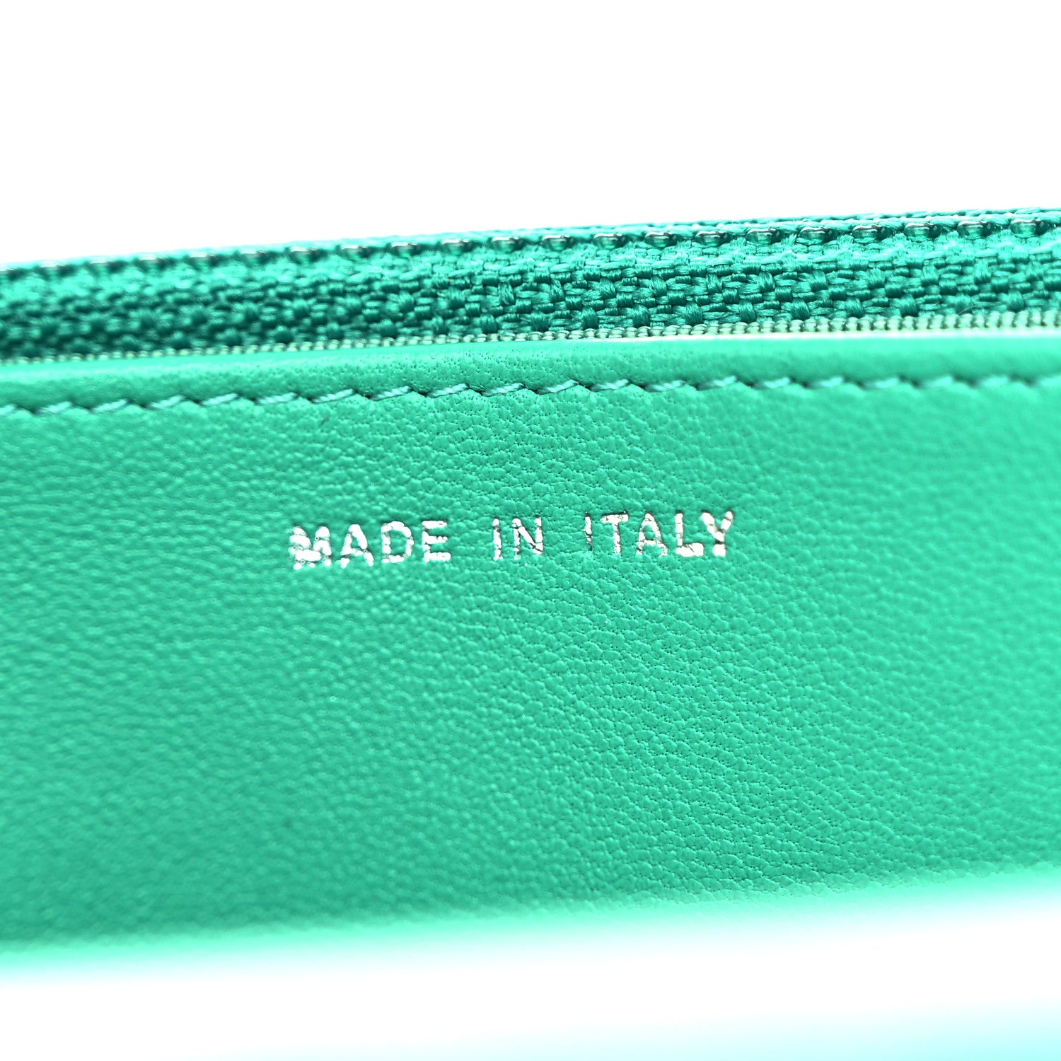Chanel Lambskin Quilted Wallet On Chain WOC Green 7 of 13