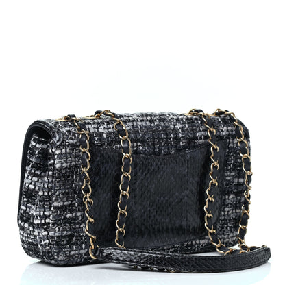 Chanel Tweed Snakeskin Quilted Medium CC Filigree Flap Multicolor 2 of 4
