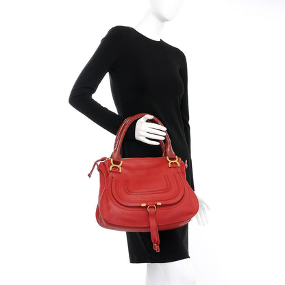 Chloe Calfskin Medium Marcie Satchel Red 3 of 9