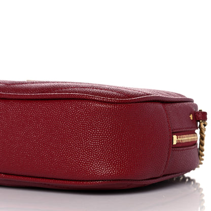 Saint Laurent Grain De Poudre Matelasse Monogram Mini Lou Camera Bag Opyum Red 9 of 10