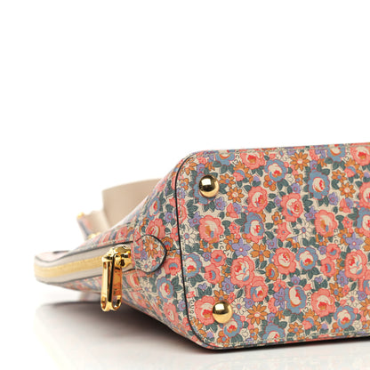 Gucci X LIBERTY OF LONDON Calfskin Floral Fawn Print Horsebit 1955 Duffle Bag Perfect Pink Ivory 9 of 11