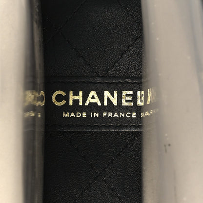 Chanel Lambskin PVC Sand By The Sea Flap With Pearl Strap Black 6 of 10