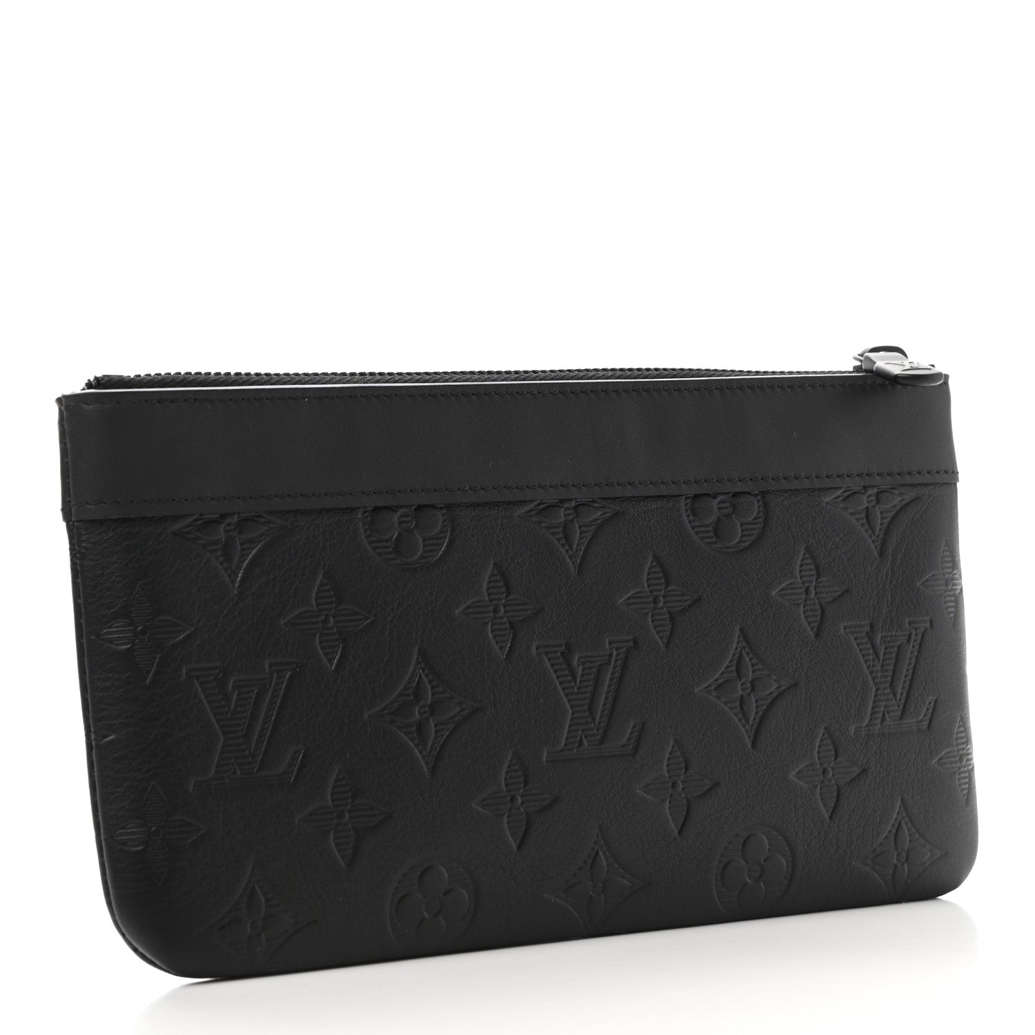 Louis Vuitton Calfskin Monogram Shadow Discovery Pochette PM Black 3 of 7