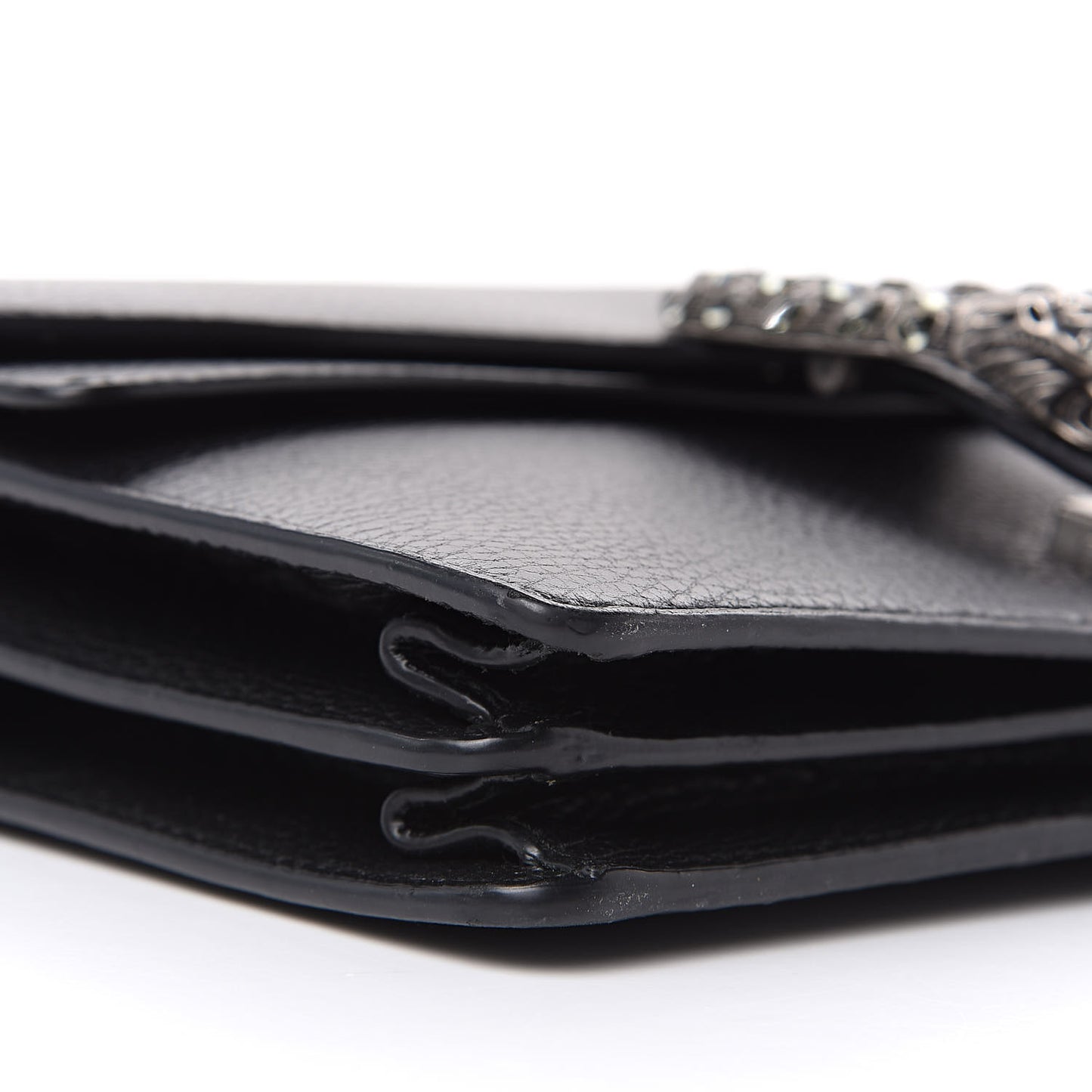 Pebbled Calfskin Small Dionysus Shoulder Bag Black