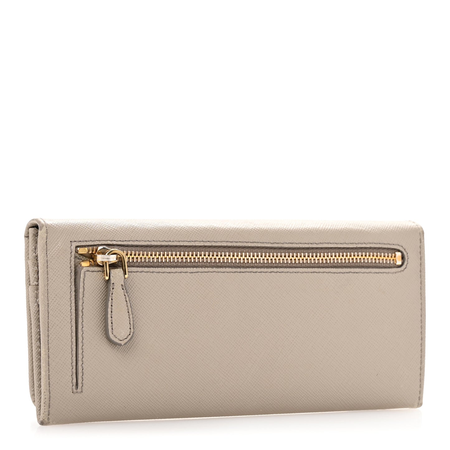 Saffiano Metal Continental Flap Wallet Pomice
