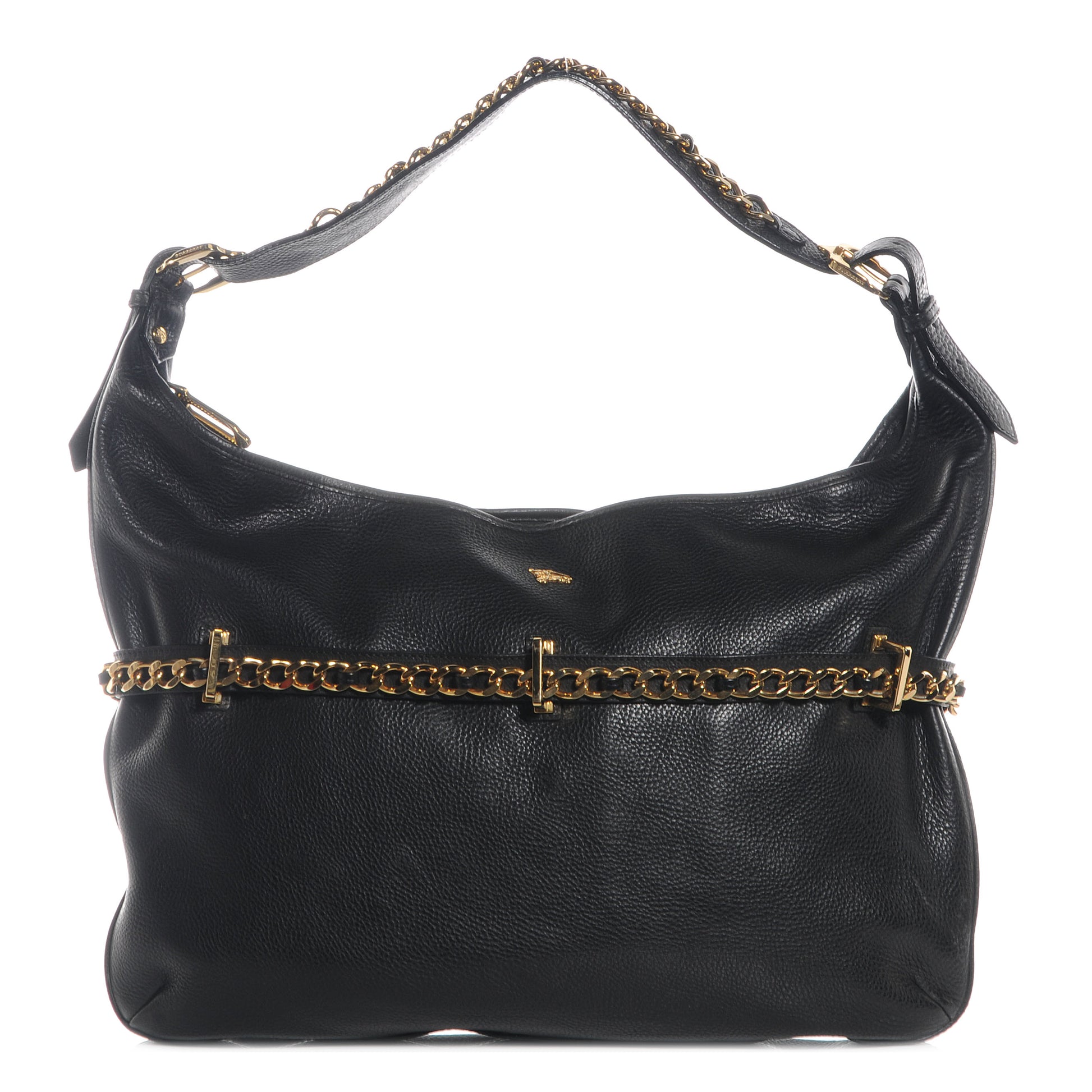Burberry Leather Chain Hobo Black 1 of 7