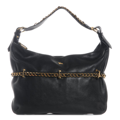 Burberry Leather Chain Hobo Black 1 of 7
