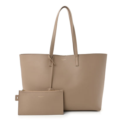 Saint Laurent Calfskin Large Shopping Tote Dark Beige 3 of 12