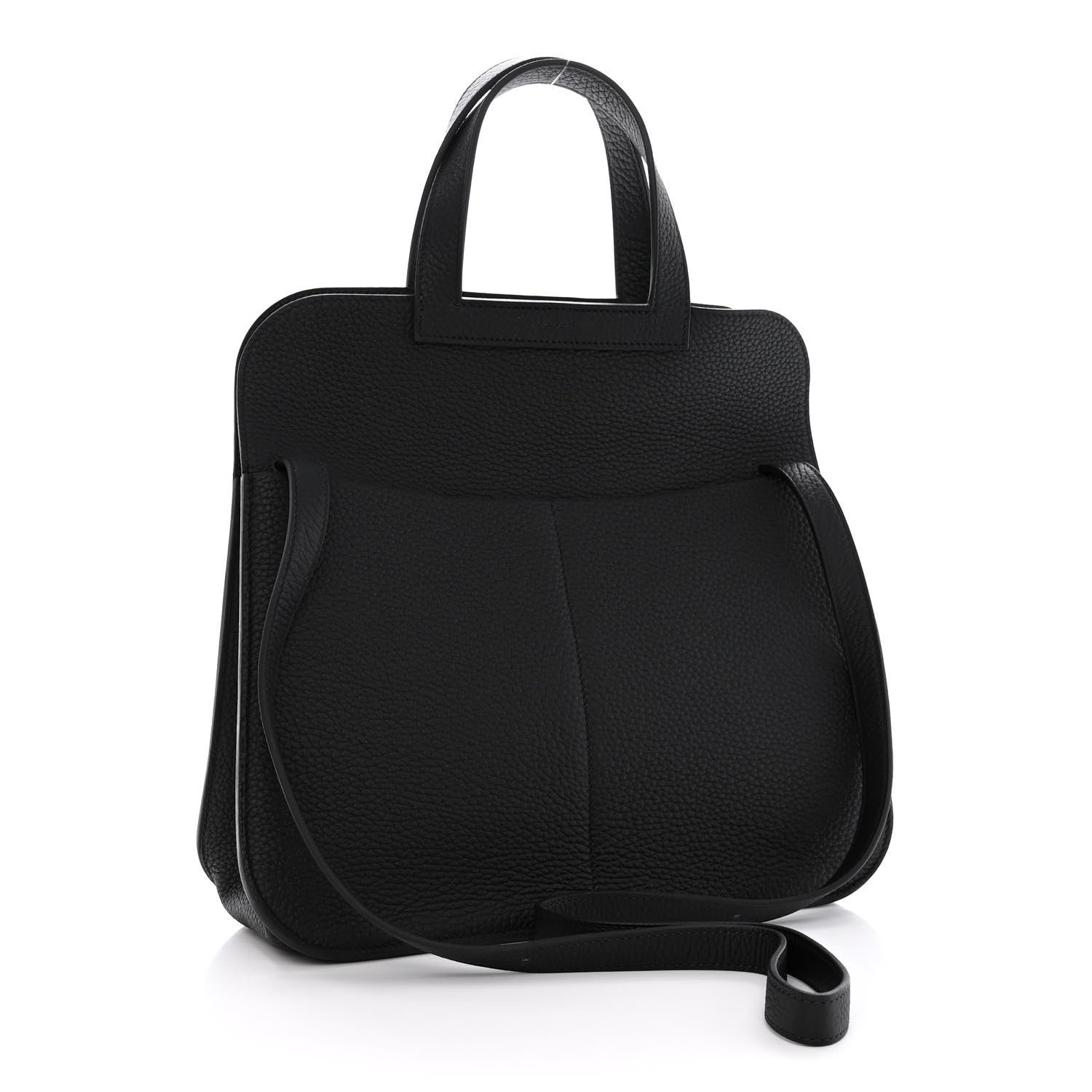 Hermes Taurillon Clemence Halzan 31 GM Black 3 of 10