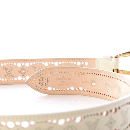 Louis Vuitton Nomade Perforation Belt 85 34 White 4 of 7