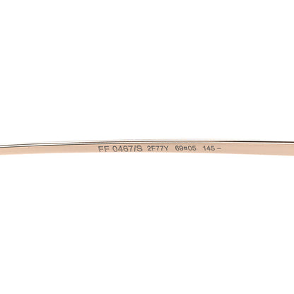 Fendi FF Fabulous 2.0 Shield Sunglasses FF 0467/S Gold 5 of 7
