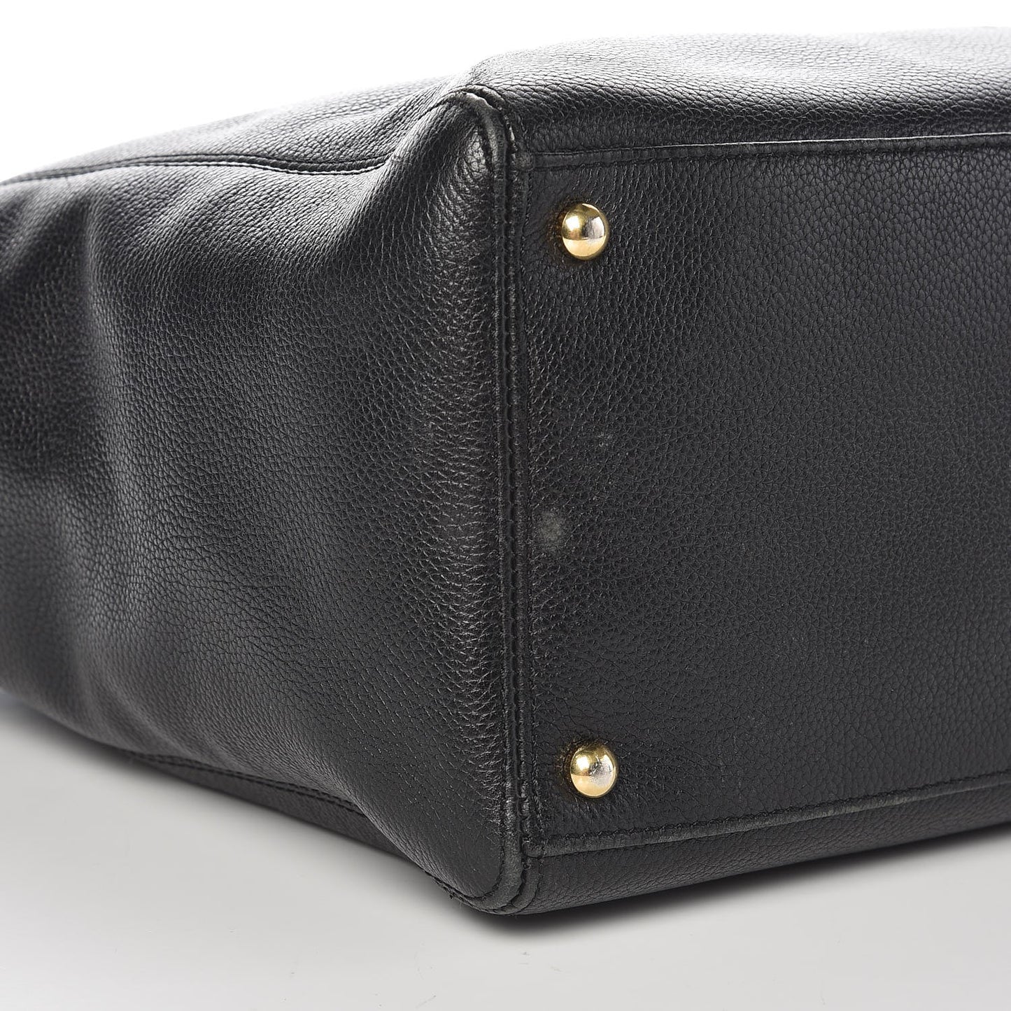 Calfskin Tall Cerf Tote Black