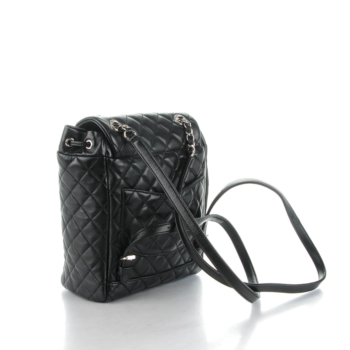 Lambskin Quilted Small Urban Spirit Backpack Black