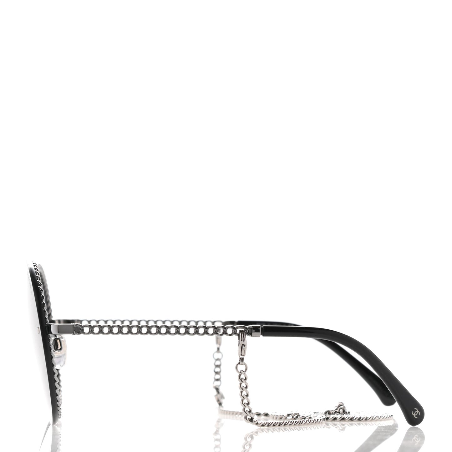 Round Chain Sunglasses 4245 Black