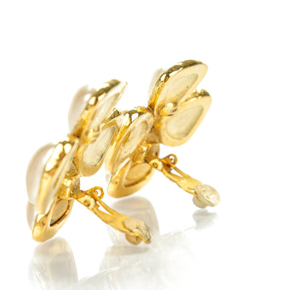 Chanel Pearl Clip On Earrings Gold 3 of 5