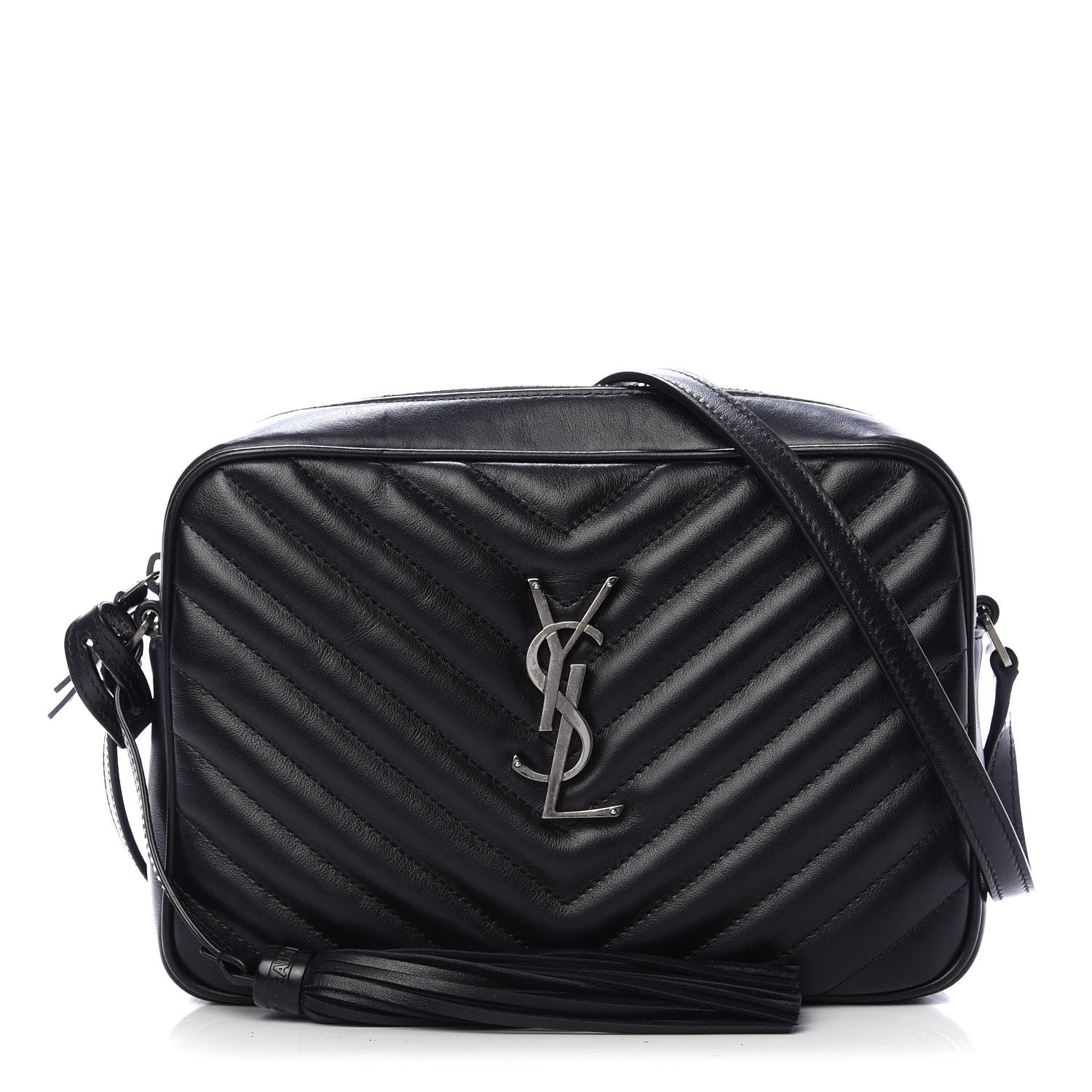 Saint Laurent Calfskin Matelasse Monogram Lou Camera Bag Black 1 of 10