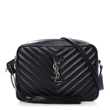 Saint Laurent Calfskin Matelasse Monogram Lou Camera Bag Black 1 of 10