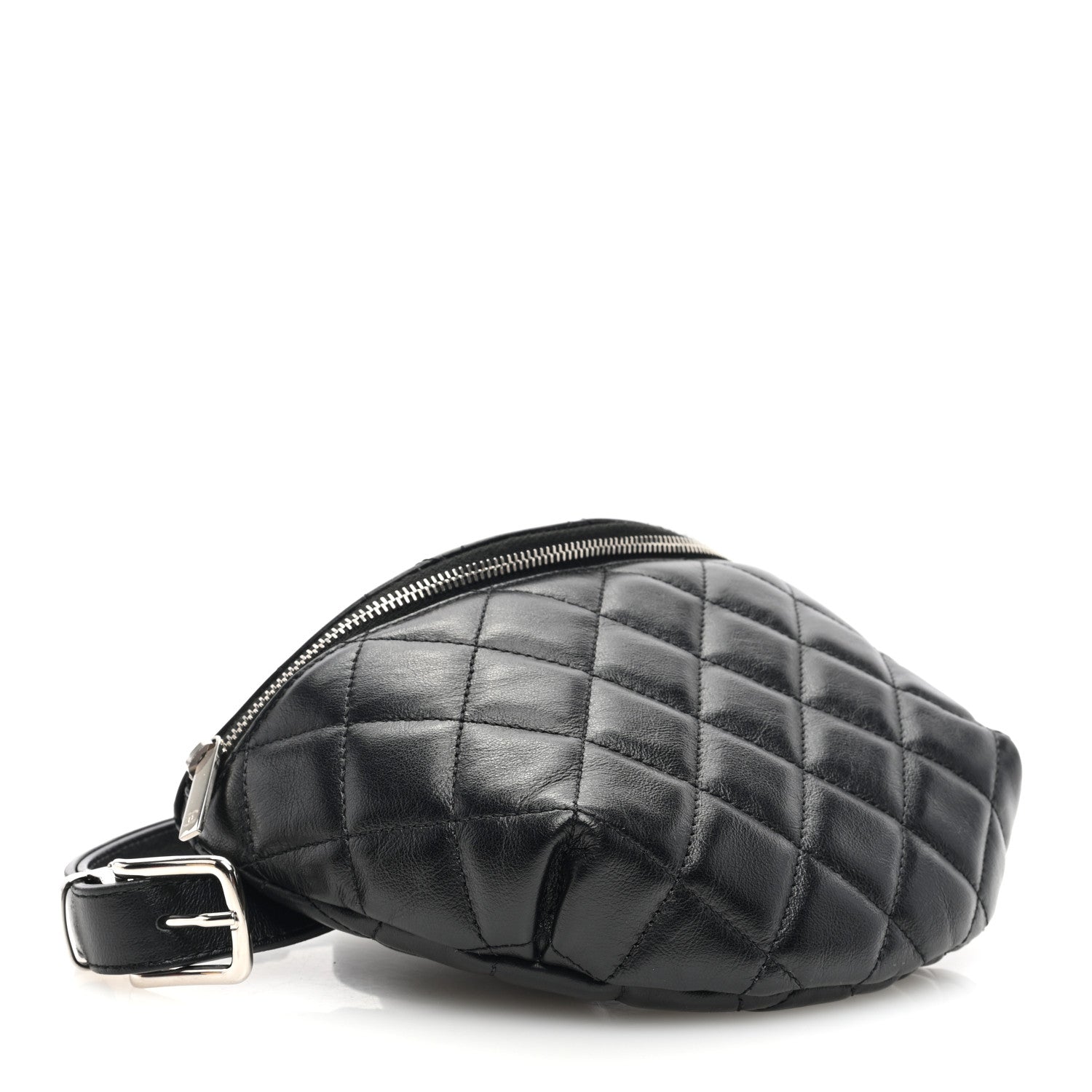 Chanel Lambskin Quilted Waist Belt Bag Black 4 of 10