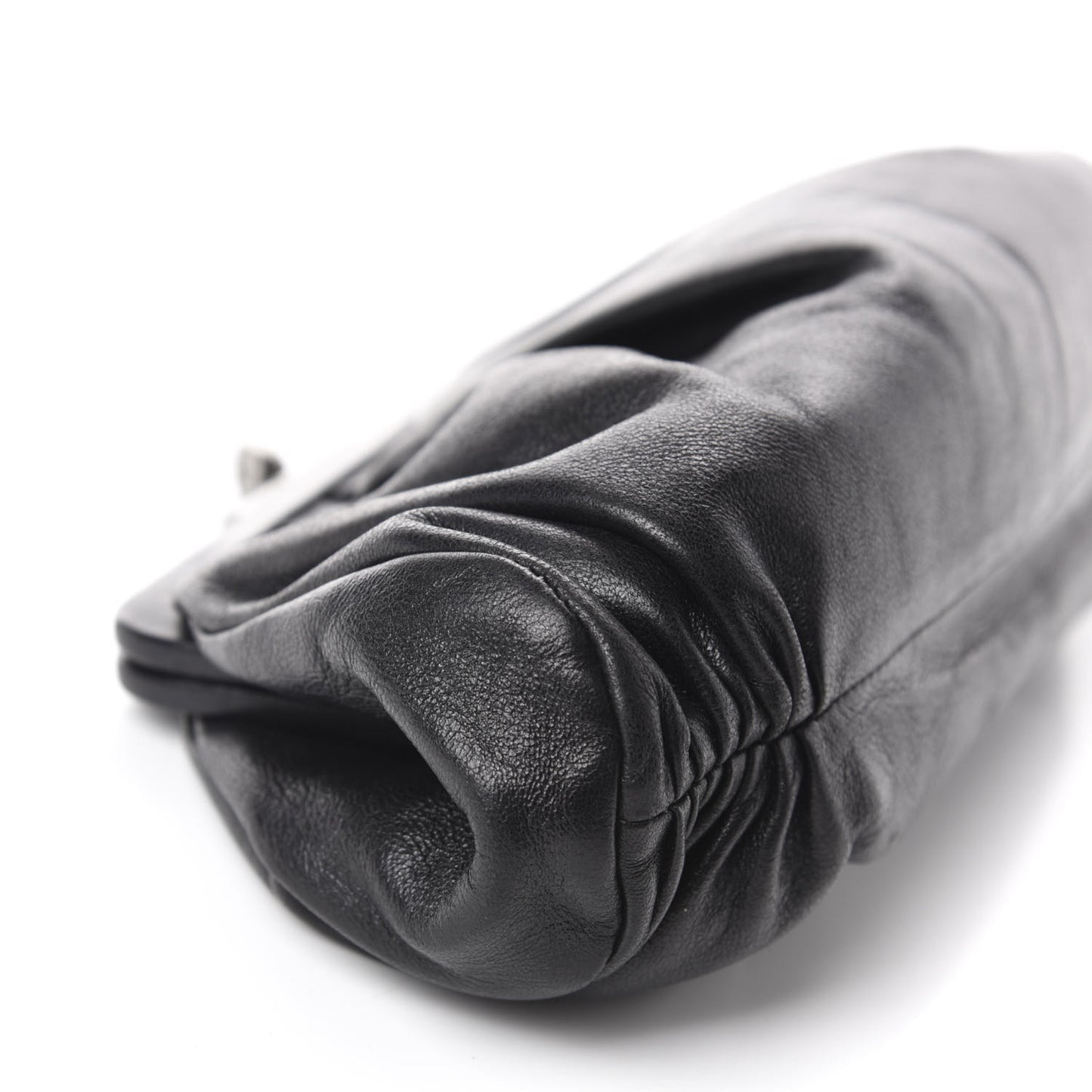 Lambskin Monte Carlo Clutch Black