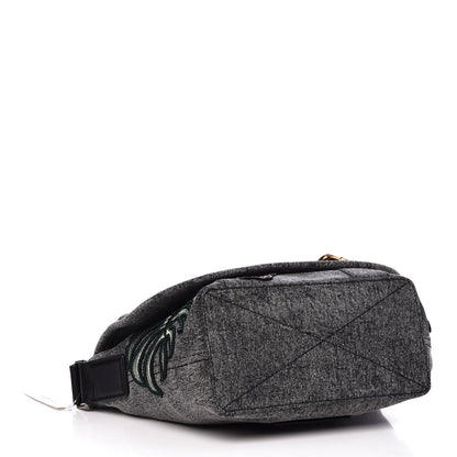 Marc Jacobs Denim Patchwork Paradise Biker Courier Bag Black 4 of 18
