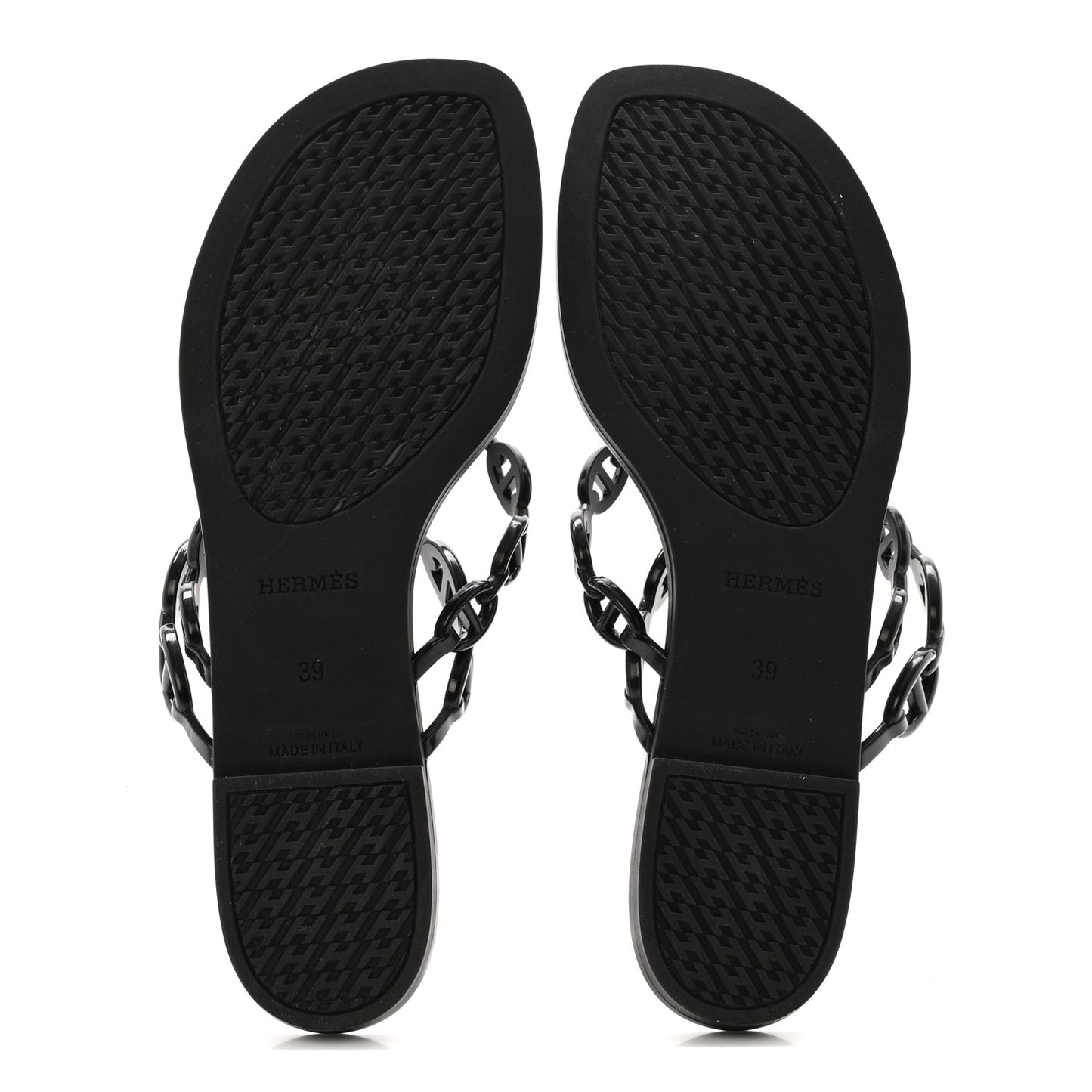 Rubber Chaine d'Ancre Island Sandals 39 Black