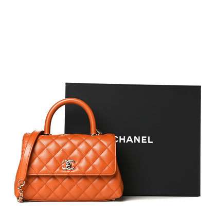Chanel Caviar Quilted Mini Coco Handle Flap Light Brown 12 of 12