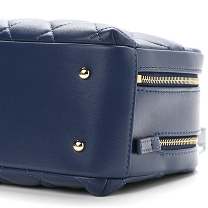 Chanel Lambskin Quilted Small Trendy CC Bowling Bag Navy 11 of 11