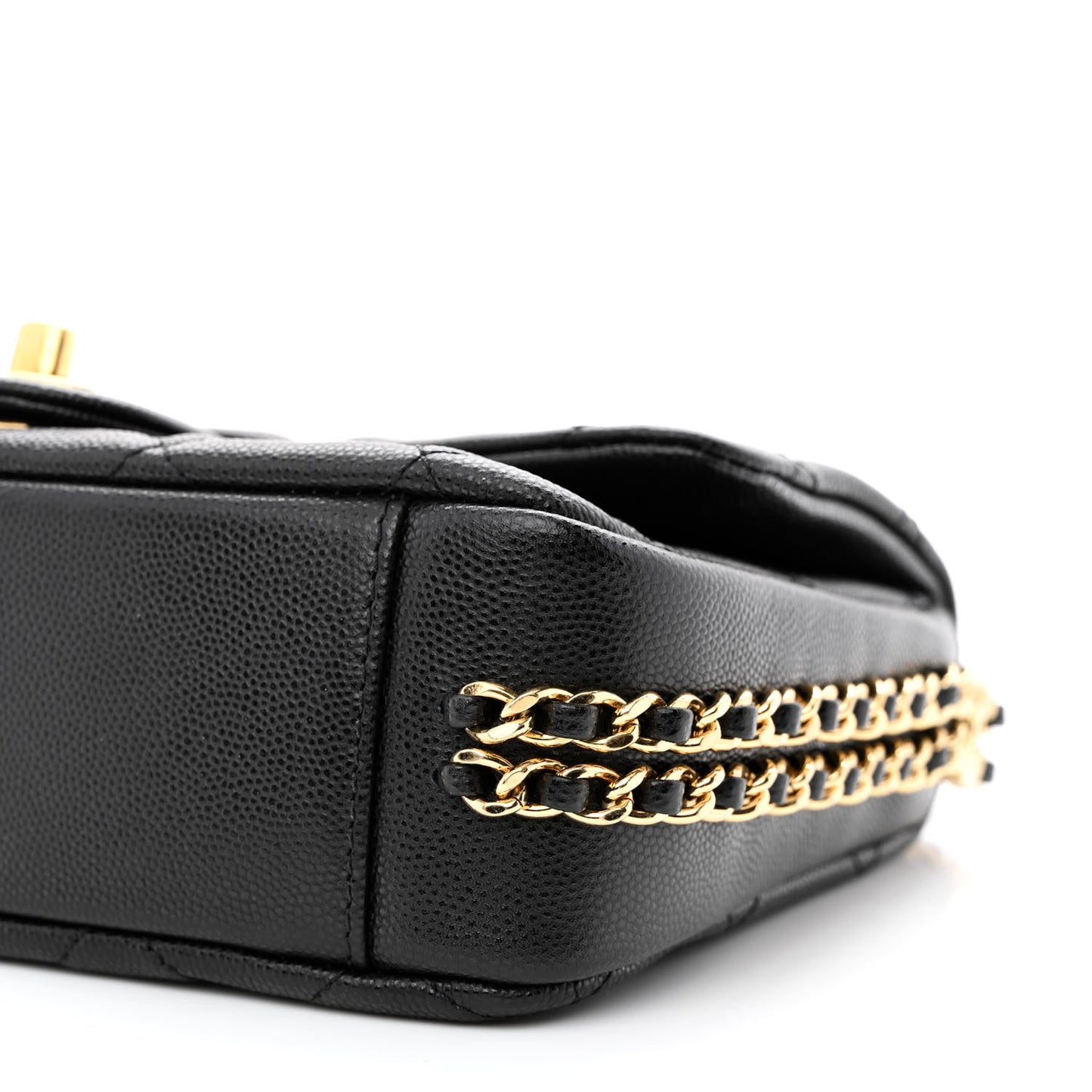 Caviar Quilted Mini CC You Flap Black