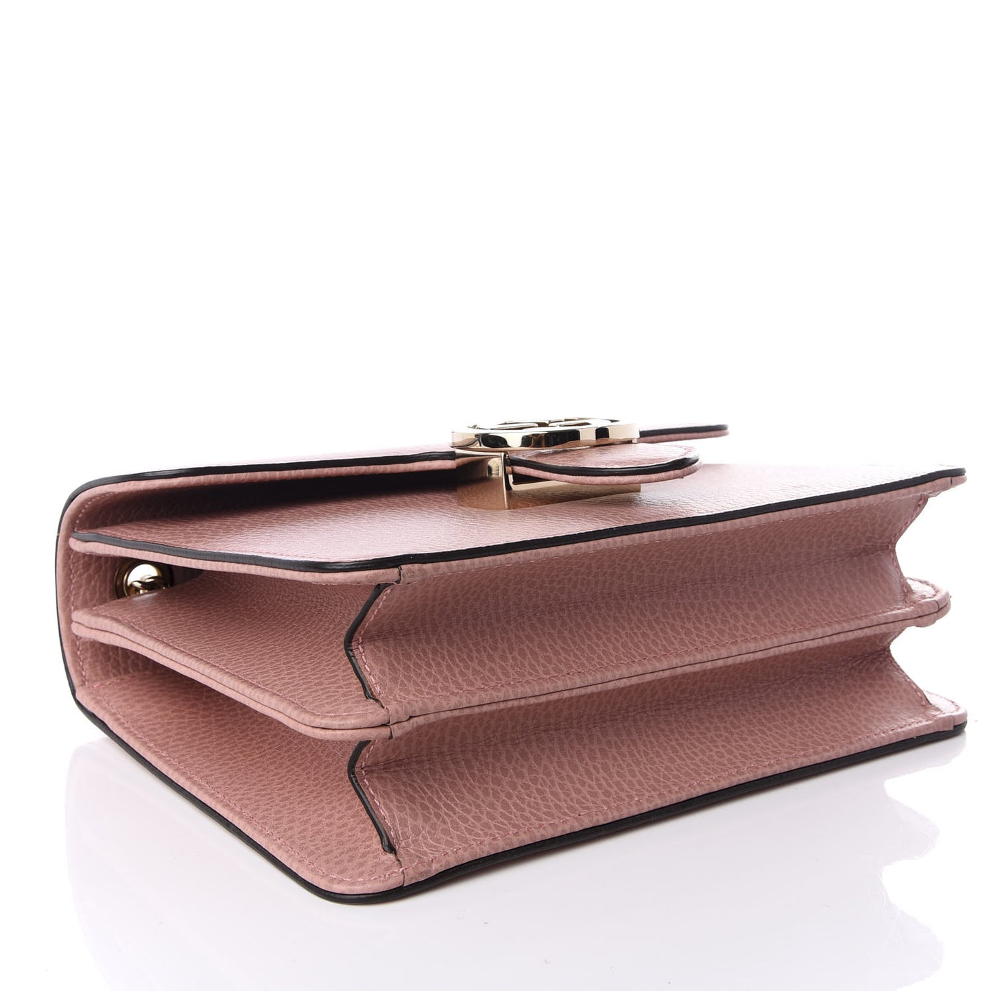 Dollar Calfskin Small Interlocking G Shoulder Bag Soft Pink