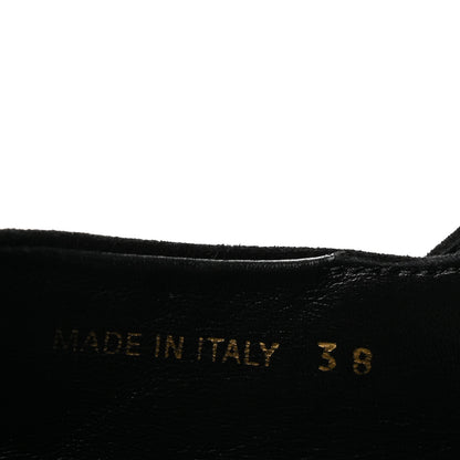 Prada Suede Crystal Studded Ballerina Flats 38 Black 7 of 8