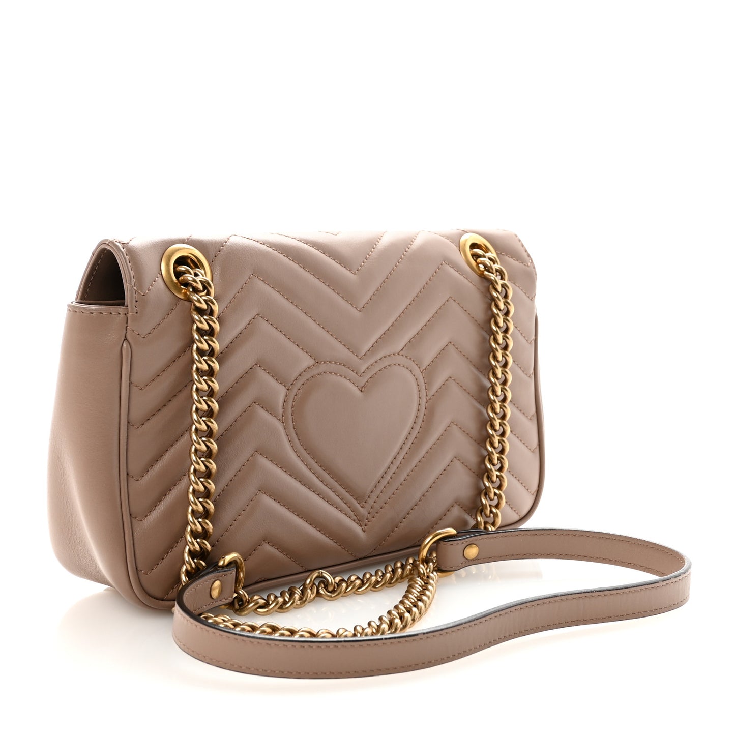 Calfskin Matelasse Small GG Marmont Shoulder Bag Porcelain Rose