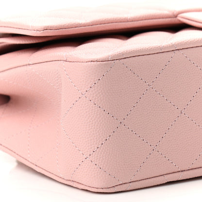 Chanel Caviar Quilted Medium Double Flap Light Pink 9 of 11