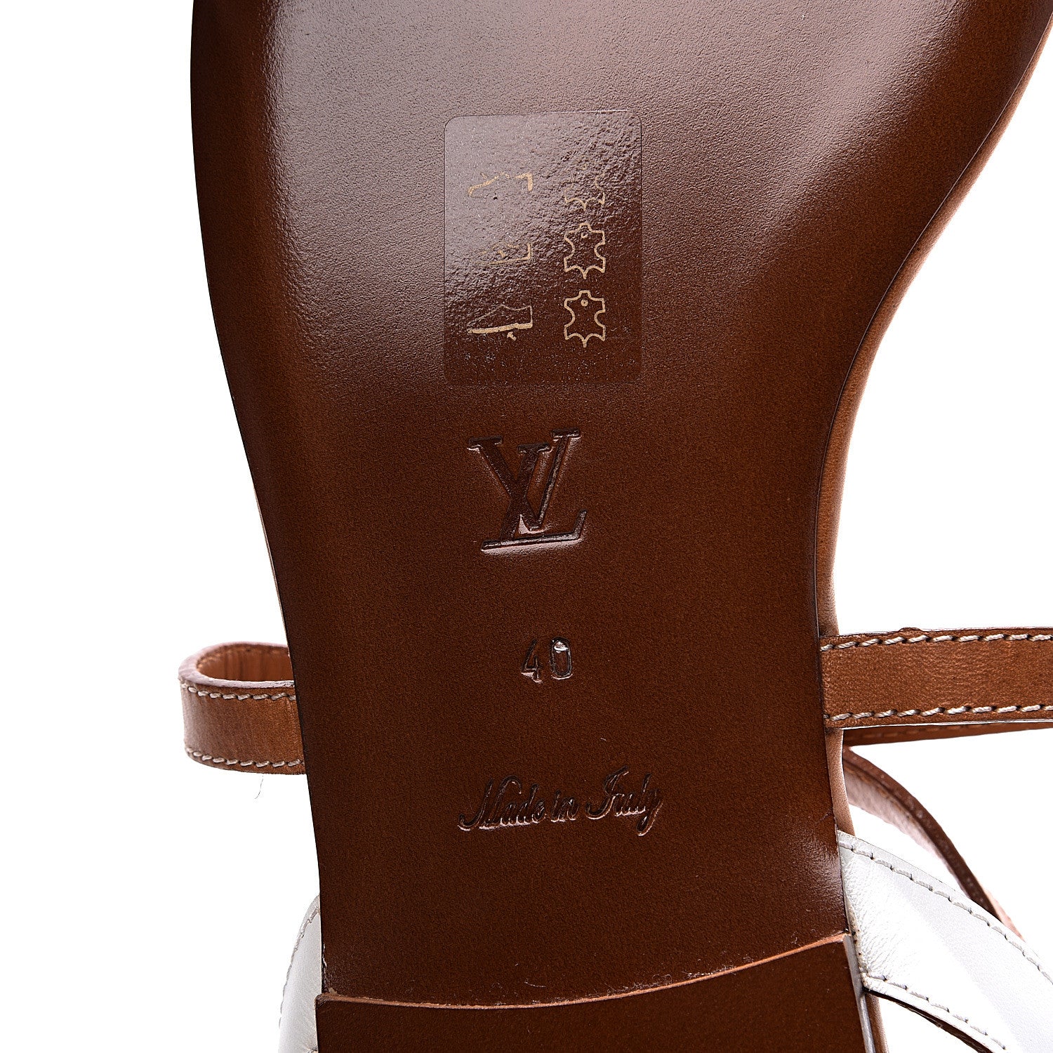 Louis Vuitton Calfskin Farenheit Flat Sandals 40 Ecru 9 of 10