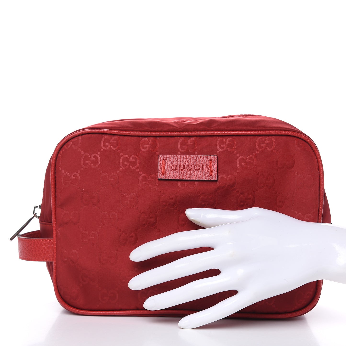 Nylon Monogram Dolmias Pouch Vibrant Red