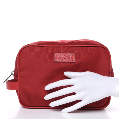 Gucci Nylon Monogram Dolmias Pouch Vibrant Red 2 of 10