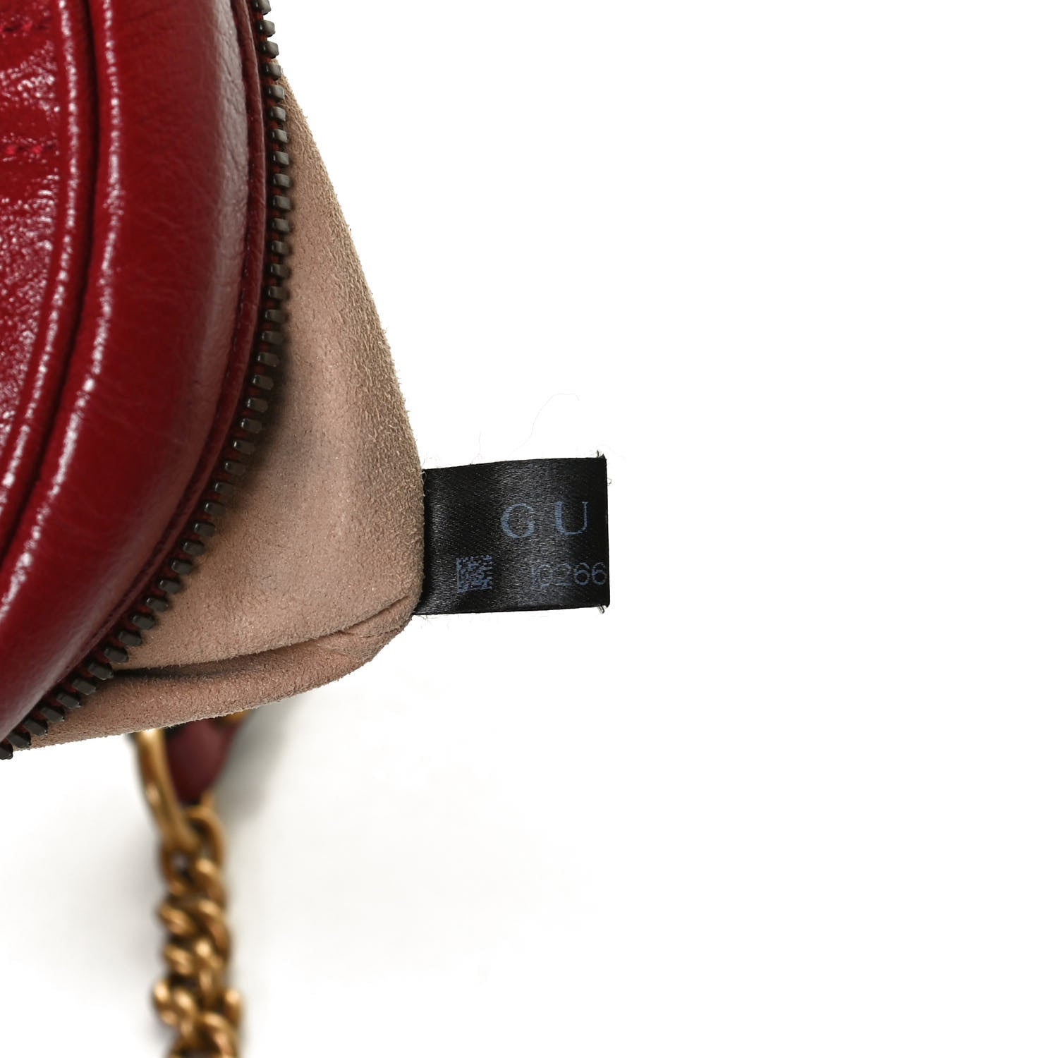 Gucci Glazed Calfskin Matelasse Heart Mini GG Marmont Round Shoulder Bag Romantic Cerise 8 of 13
