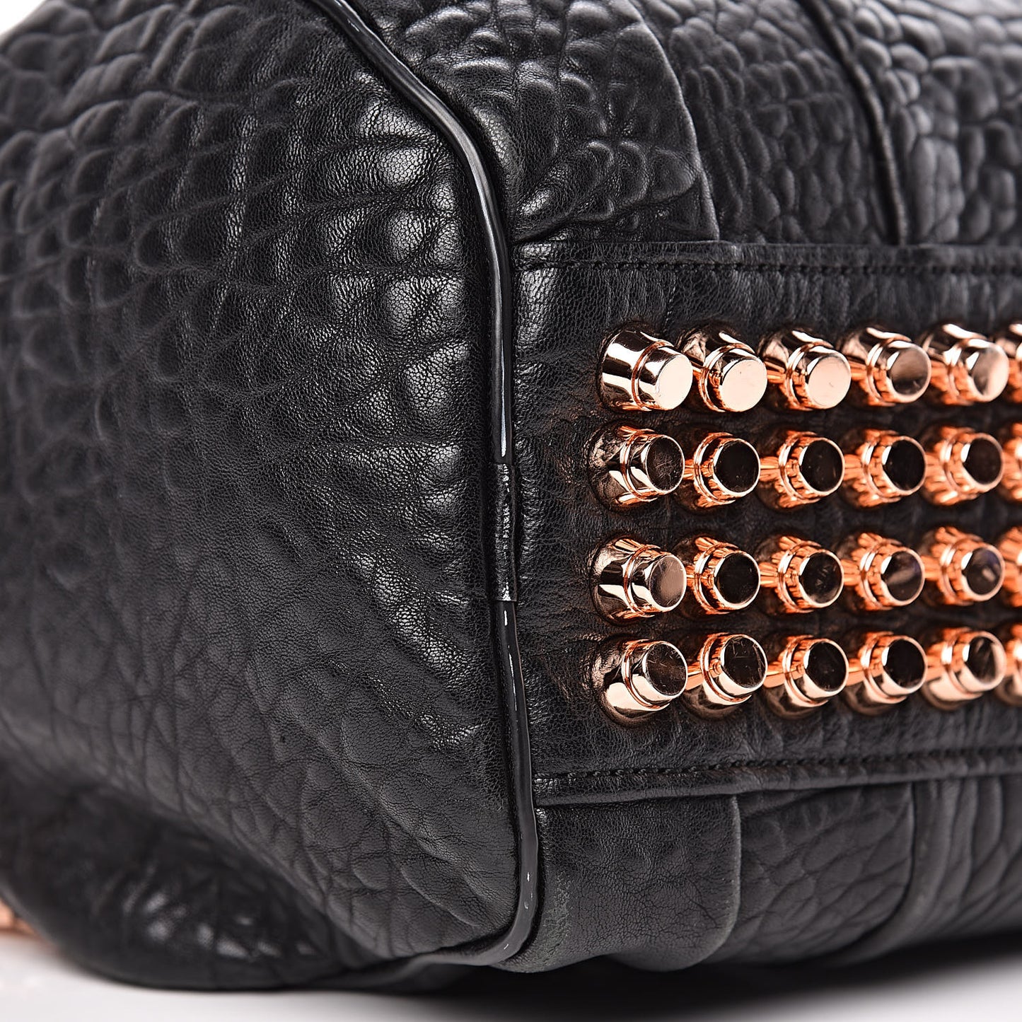 Pebbled Lambskin Rockie Black Rose Gold Hardware