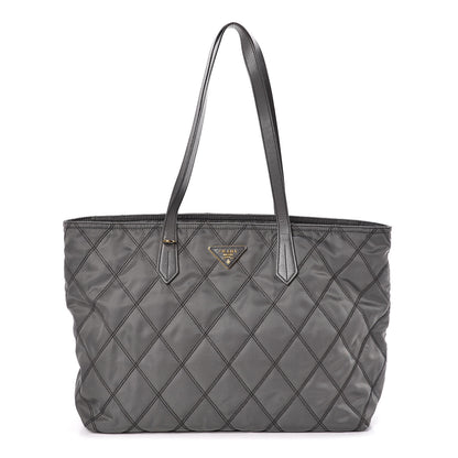 Prada Nylon Tessuto Impuntu Quilted Shopper Tote Ardesia 1 of 10