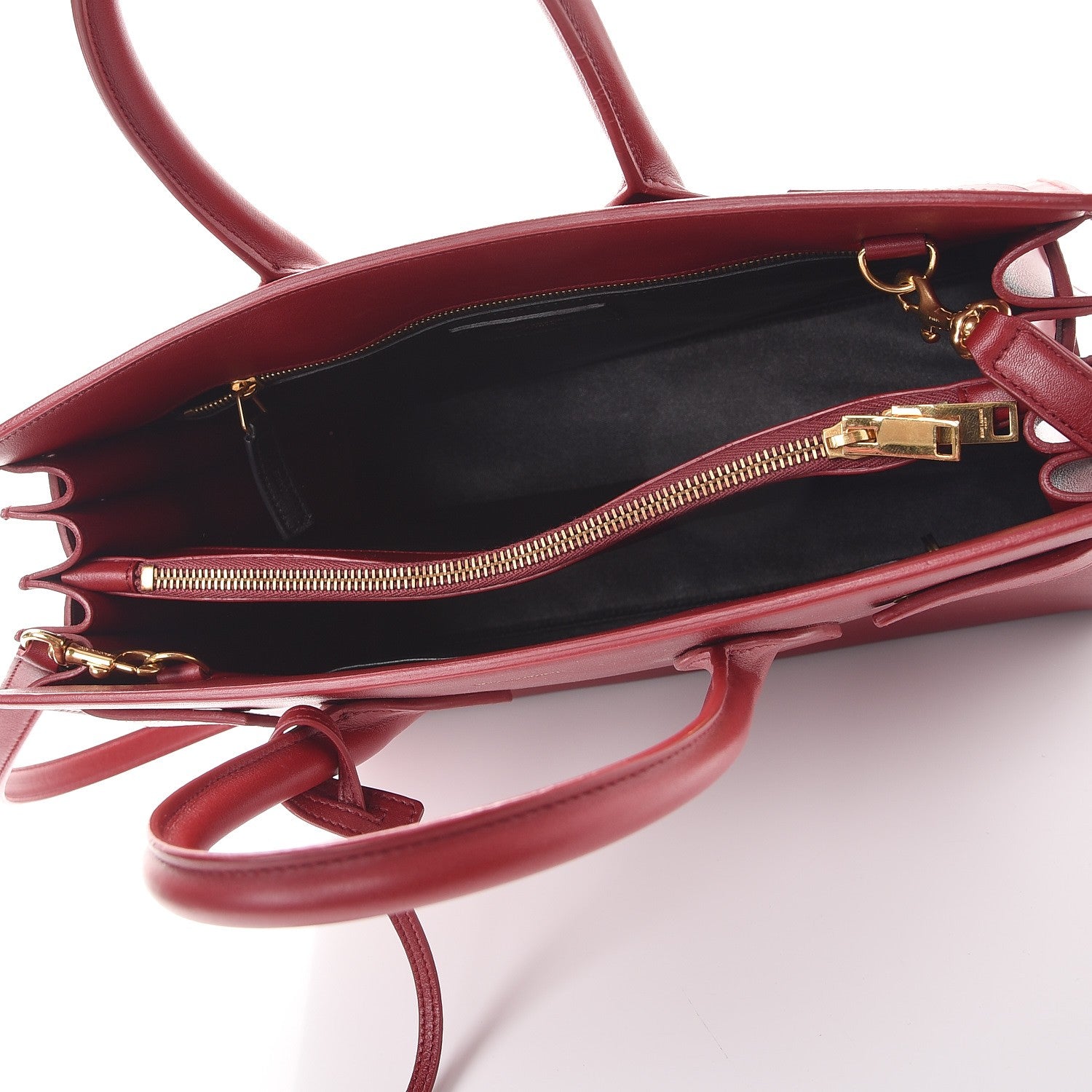 Saint Laurent Calfskin Small Sac De Jour Oxblood 6 of 10