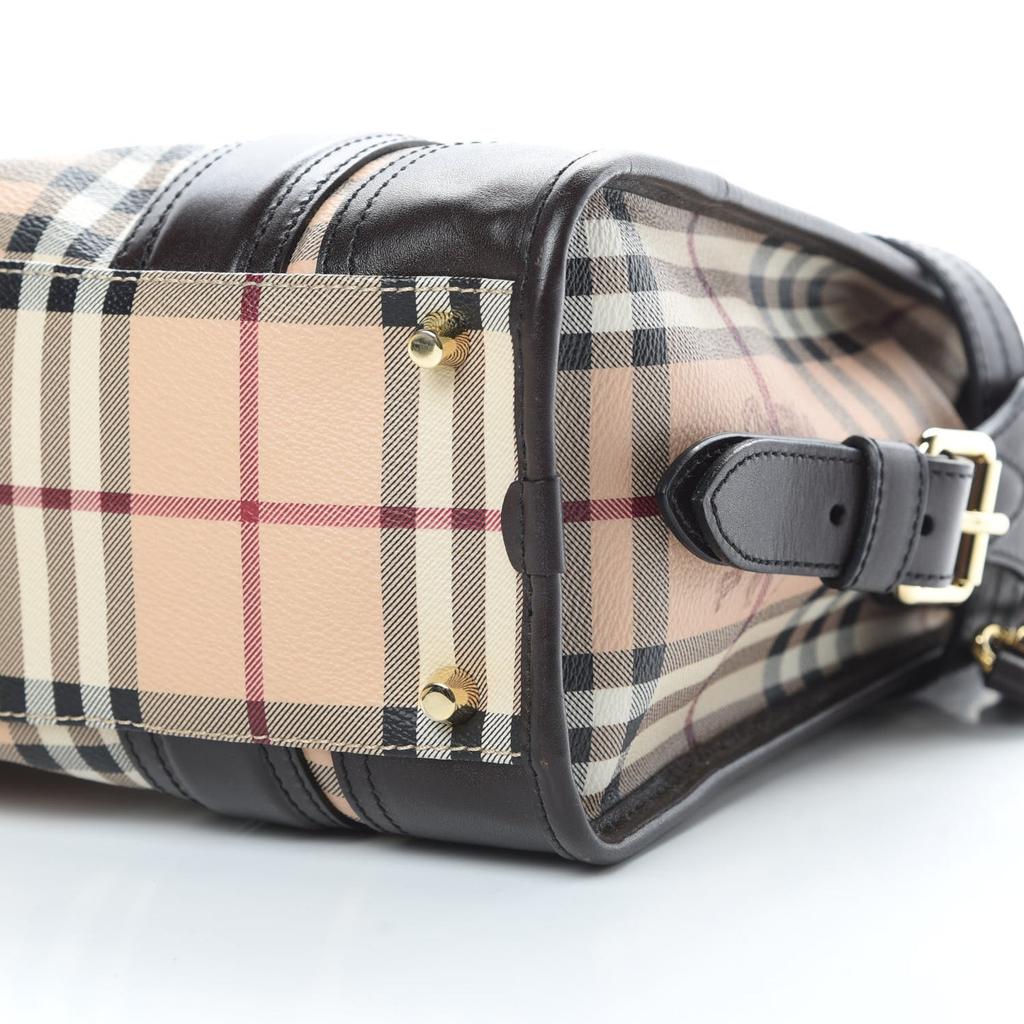 Haymarket Check Minford Portrait Tote Chocolate