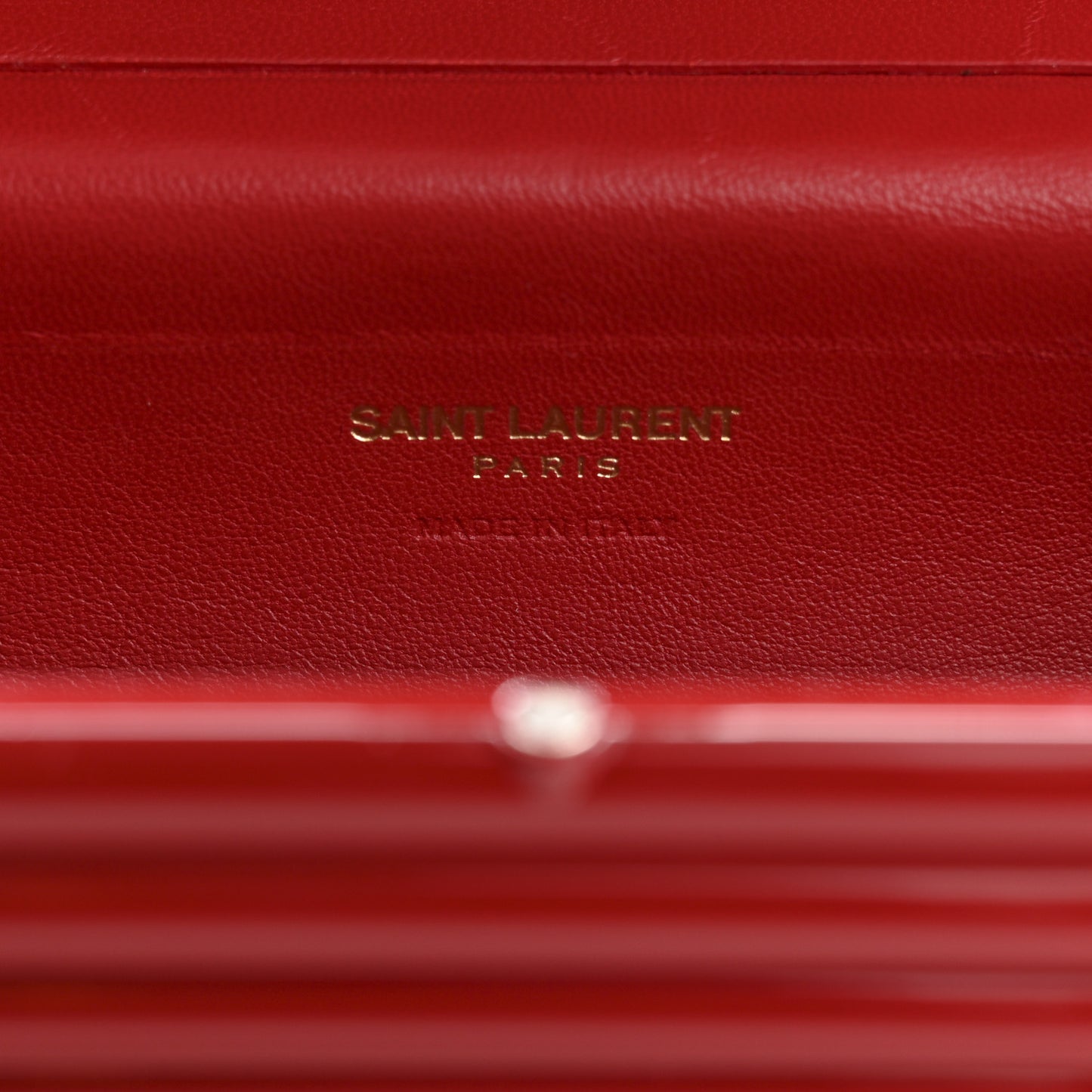 Ribbed Plexiglass Lambskin Fringe Monogram Opium Box Bag Red