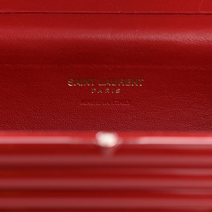 Saint Laurent Ribbed Plexiglass Lambskin Fringe Monogram Opium Box Bag Red 6 of 11